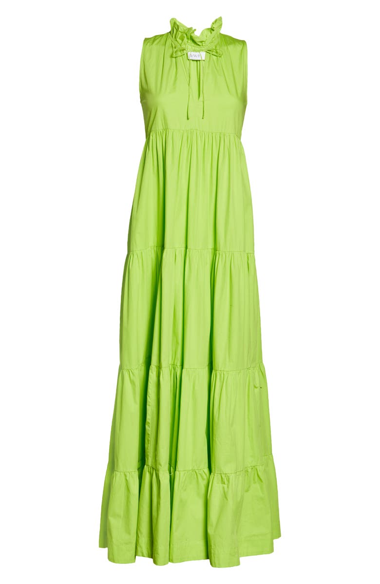 S/W/F Zest Tiered Ruffle Cotton Maxi Dress, Alternate, color, 