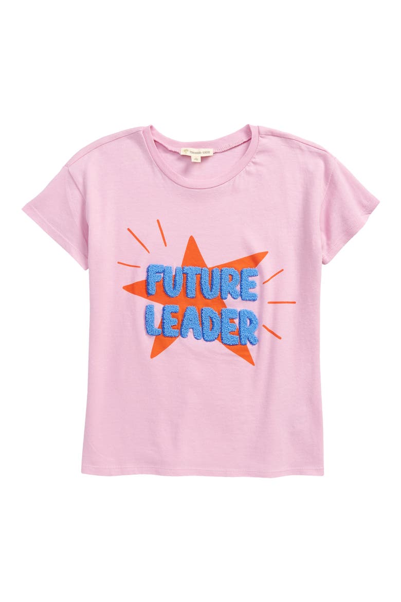Kids' Graphic Tee, Main, color, PINK LAVENDER FUTURE LEADER