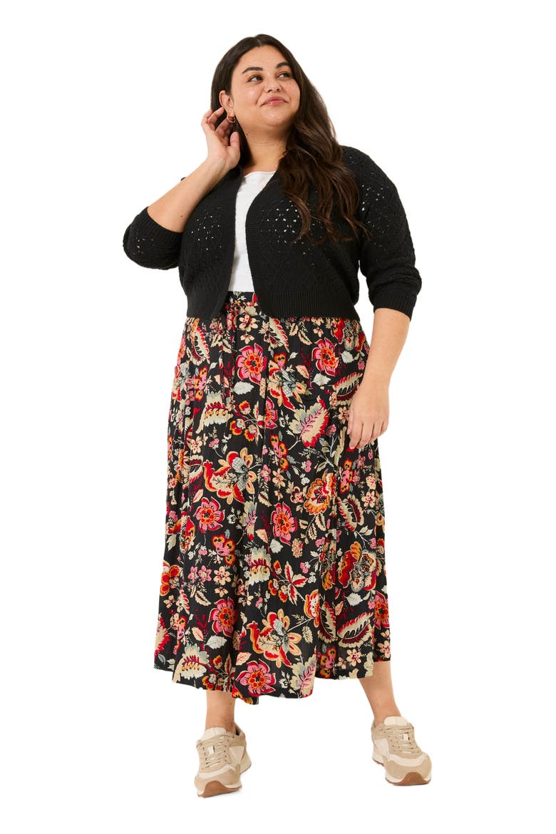 Plus Size Suki Midi Skirt, Main, color, Black