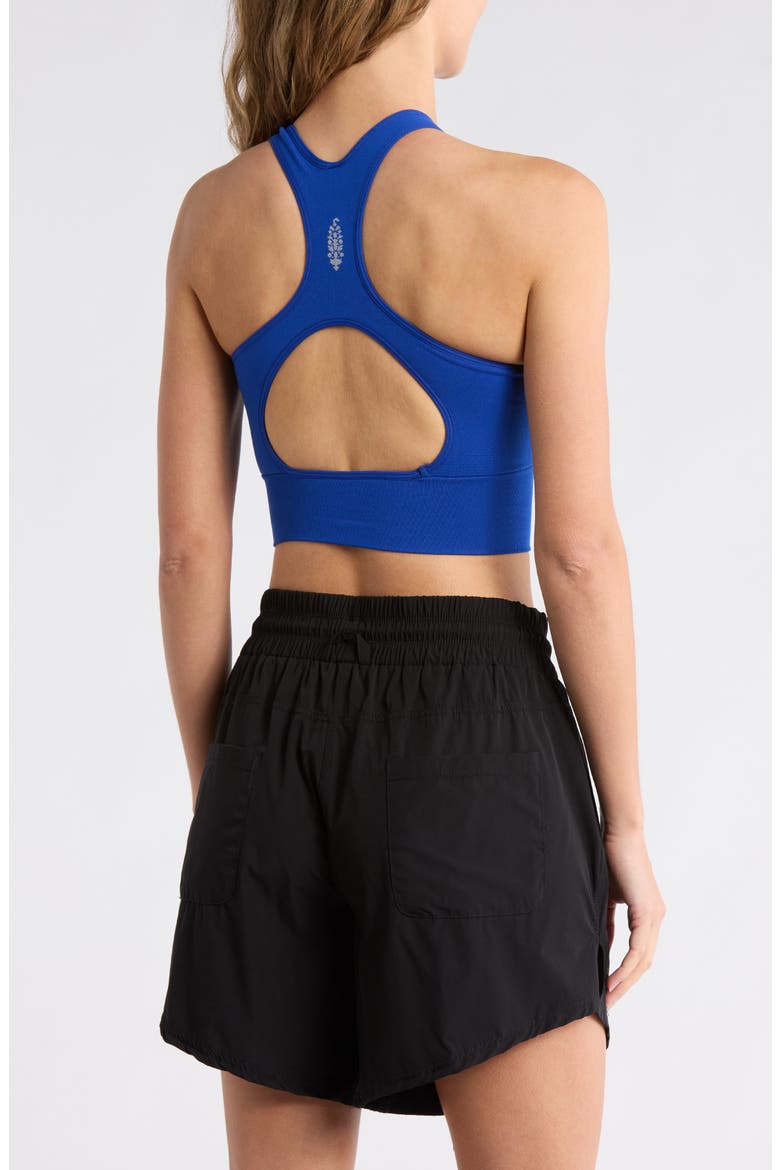 Every Single Time Longline Sports Bra, Alternate, color, ELECTRIC SHOCK