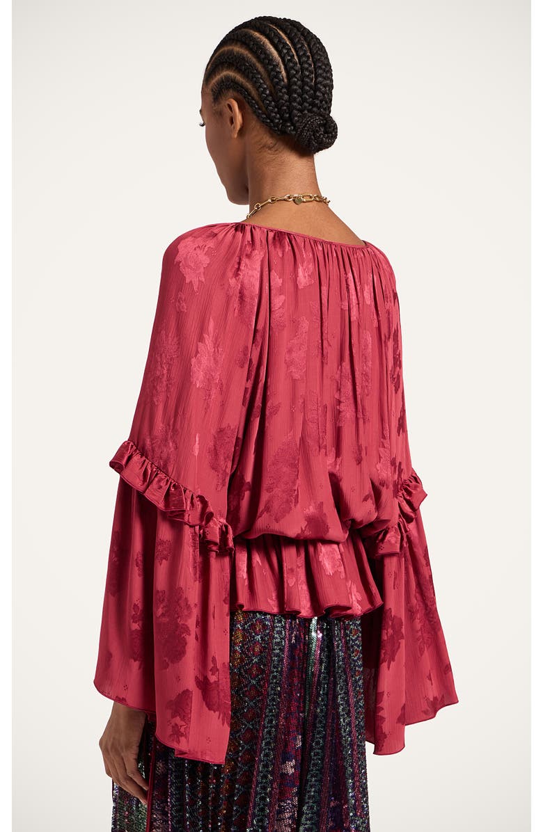 La DoubleJ Boho Blouse, Alternate, color, Solid Brick Red