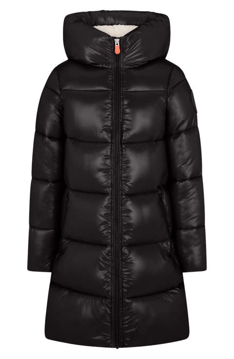 Kids' Longline Hooded Puffer Jacket