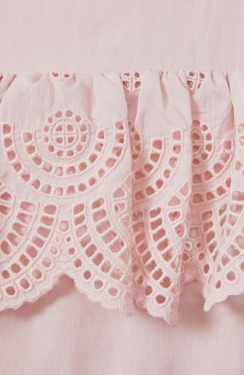 Reiss Kids' Jazz Sr. Eyelet Cold Shoulder Tiered Dress, Alternate, color, 