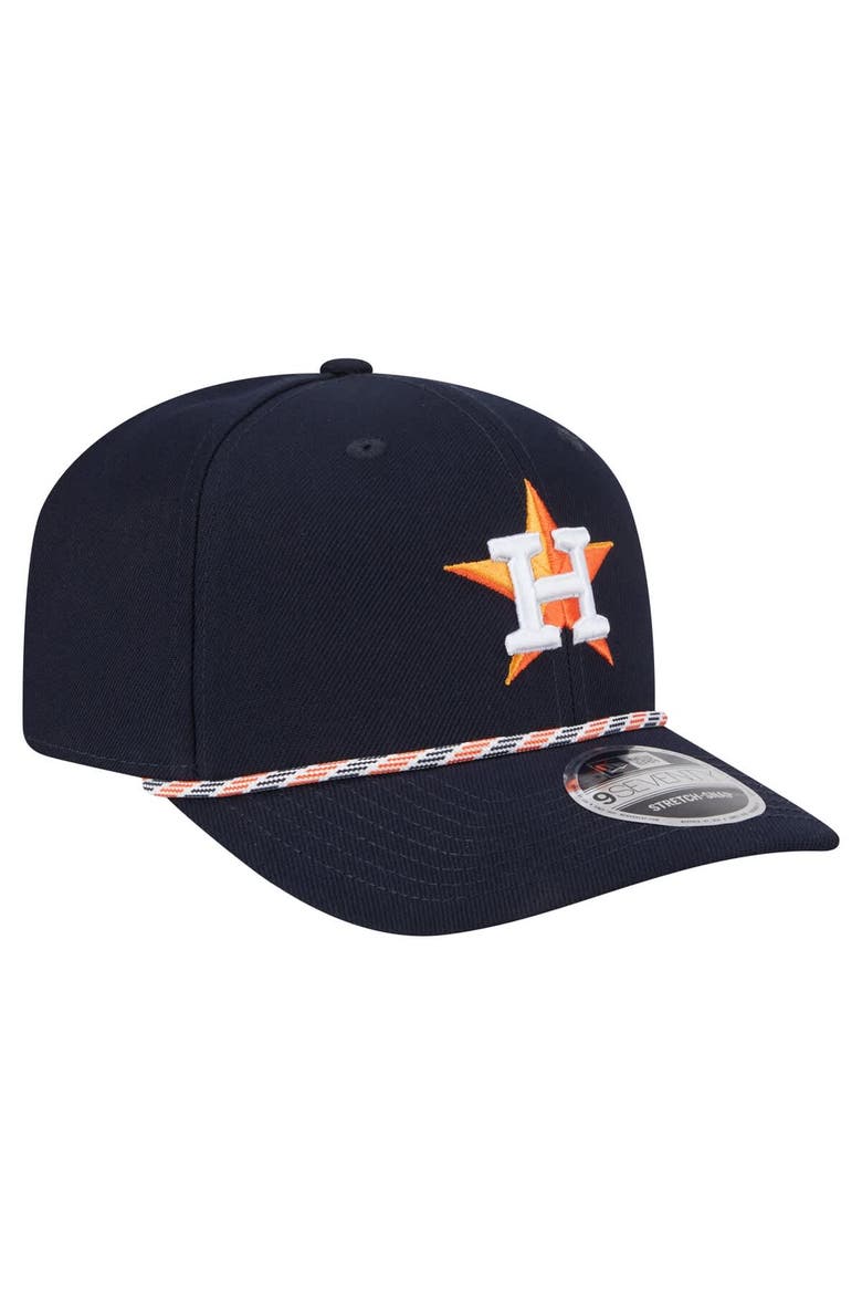 Men's New Era Navy Houston Astros Multi-Rope 9SEVENTY Stretch-Snap Hat, Alternate, color, Navy