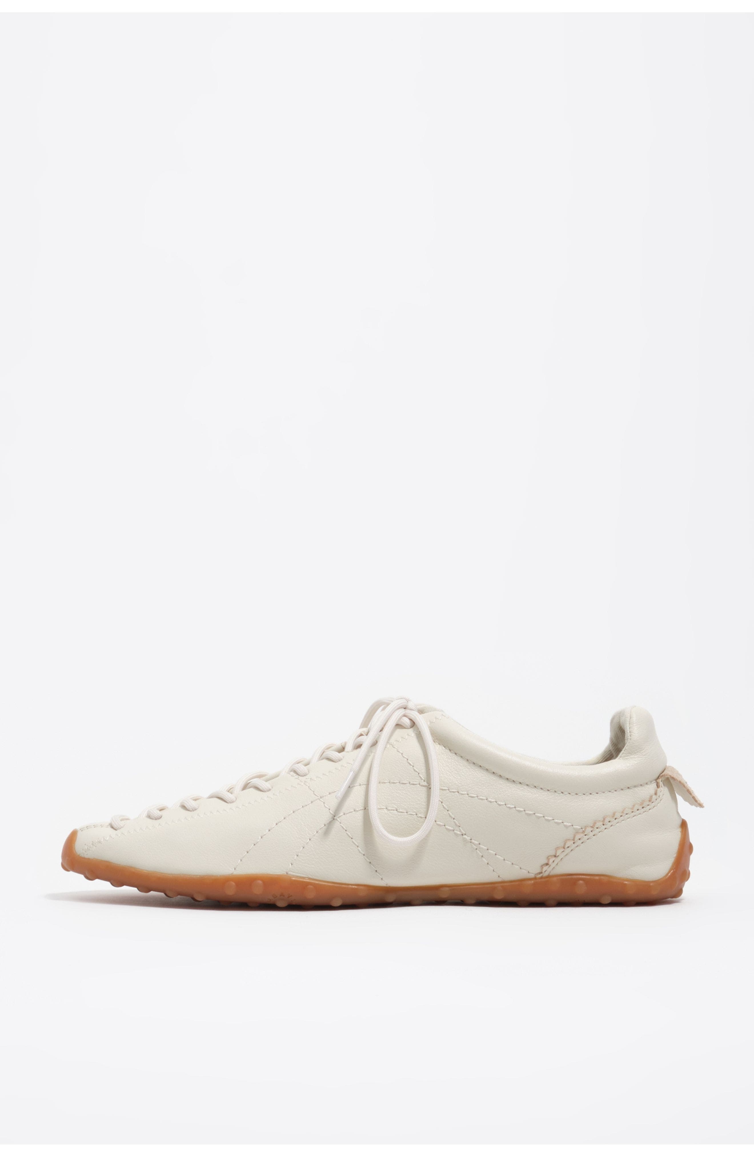 Bimba y Lola White Leather 13 11 Lace-Up Sneaker, Main, color, Off White