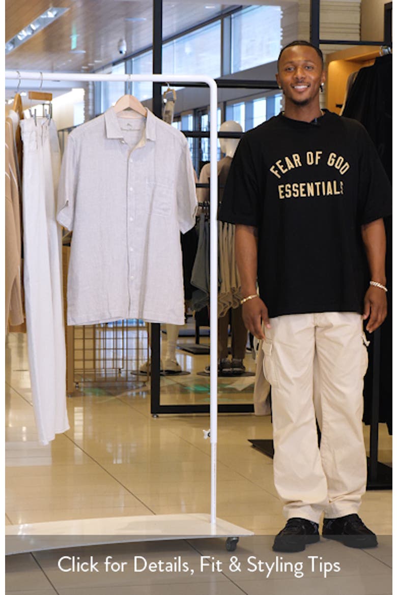 Paradise Breezer Short Sleeve Linen Button-Up Shirt video