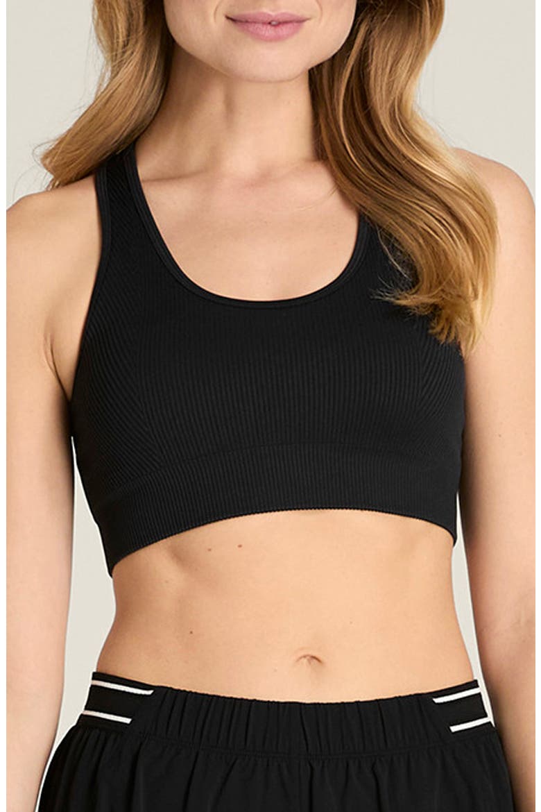 Everyday Rib Sports Bra, Main, color, BLACK