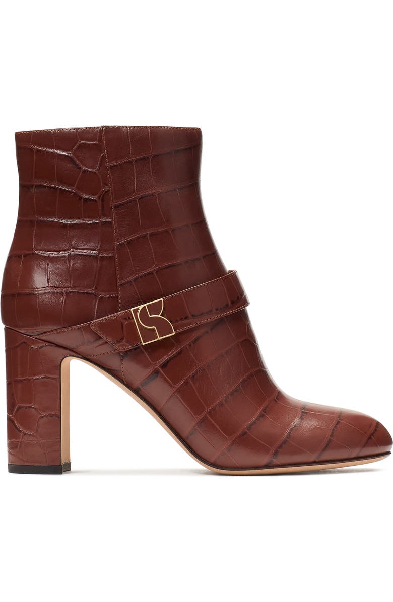 Kate Spade New York dakota croc embossed bootie, Alternate, color,