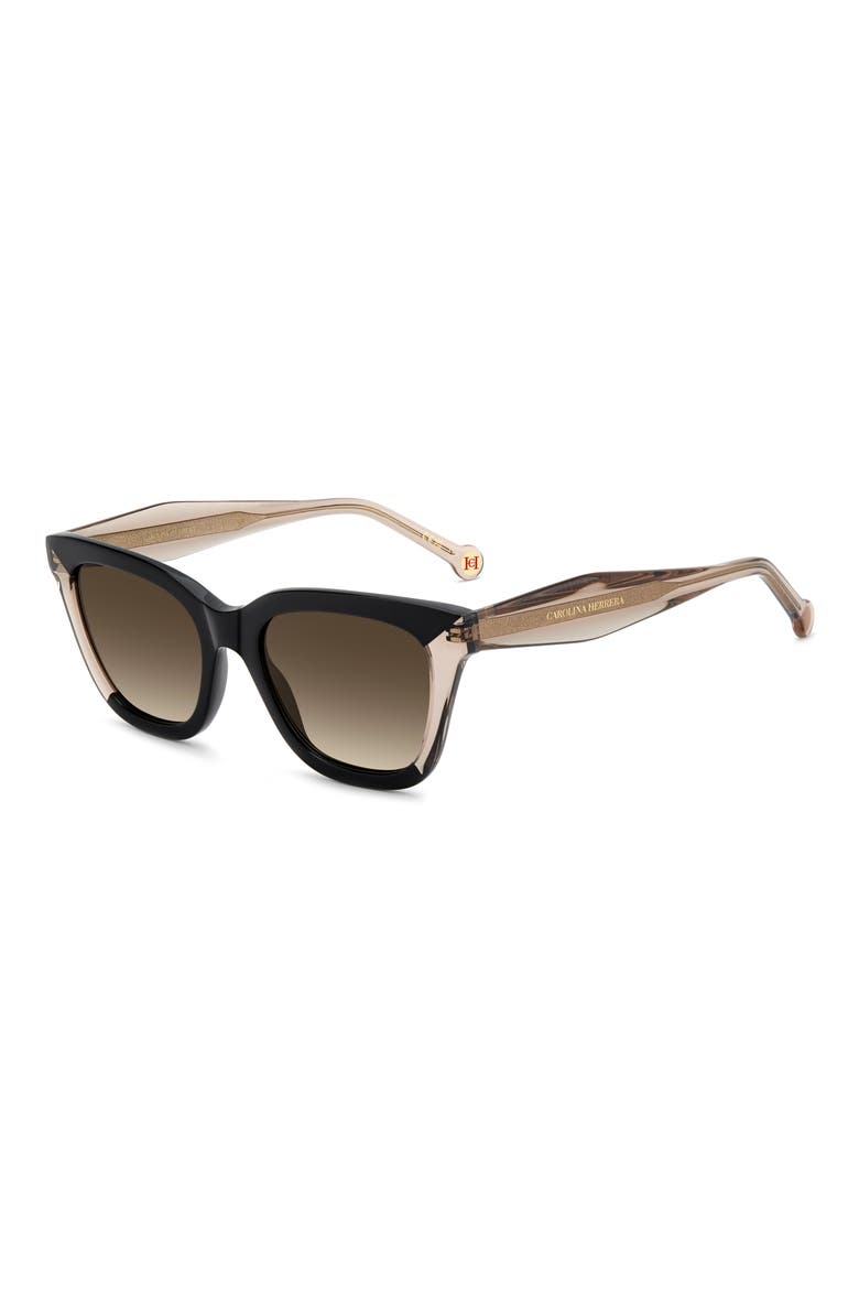 52mm Cat Eye Sunglasses, Alternate, color, BLACK BEIGE/ BROWN