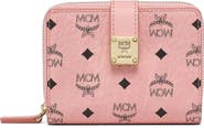 MCM Aren Brass Plate Wallet in Visetos