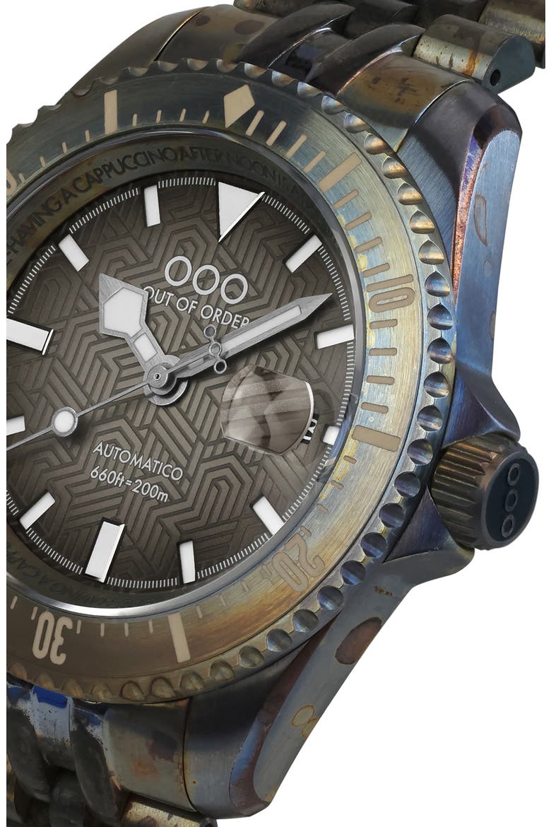 Diverissimo Azteco Automatic Bracelet Watch, 42mm, Alternate, color, AZTECO SAND