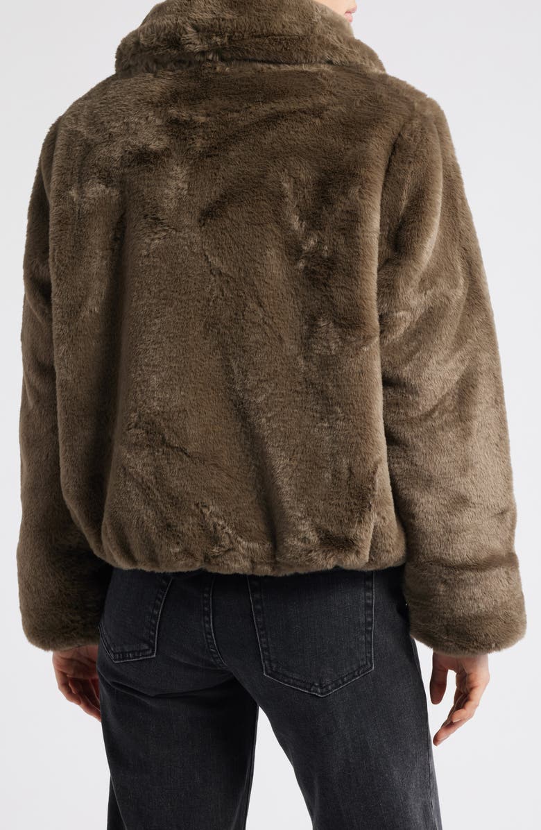 Save The Duck Jeon Water Repellent Reversible Faux Fur Jacket, Alternate, color, Mud