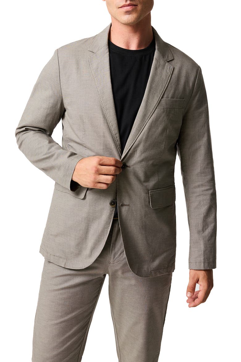 Gunn Stretch Cotton Suit Jacket, Main, color, LATTE