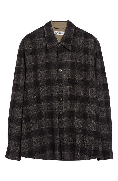 Our Legacy Above Relaxed Plaid Cotton Button-up Shirt In Gray
