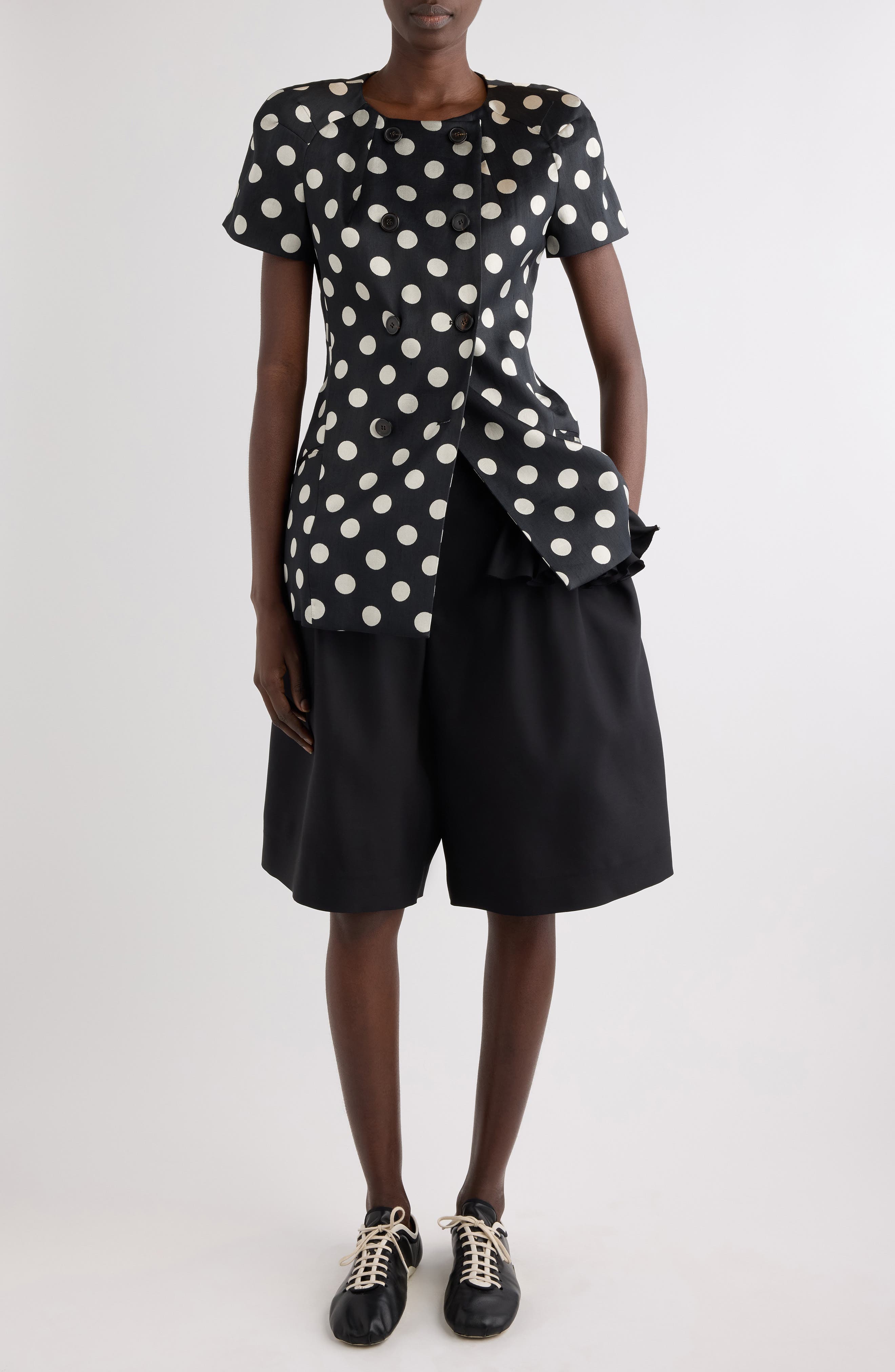 Polka Dot Washed Mousseline Jacket - image 2