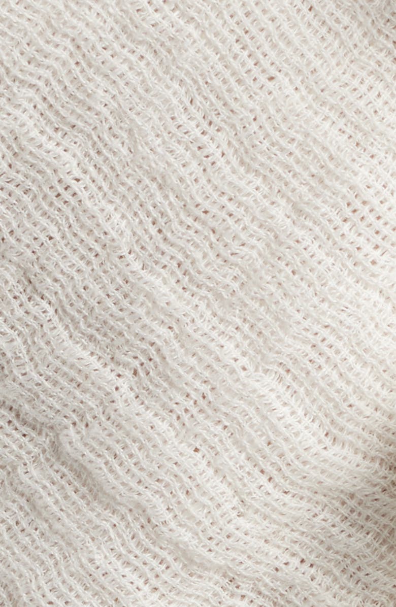 Cult Gaia Namid Floral Appliqué One-Shoulder Linen Blend Top, Alternate, color, White