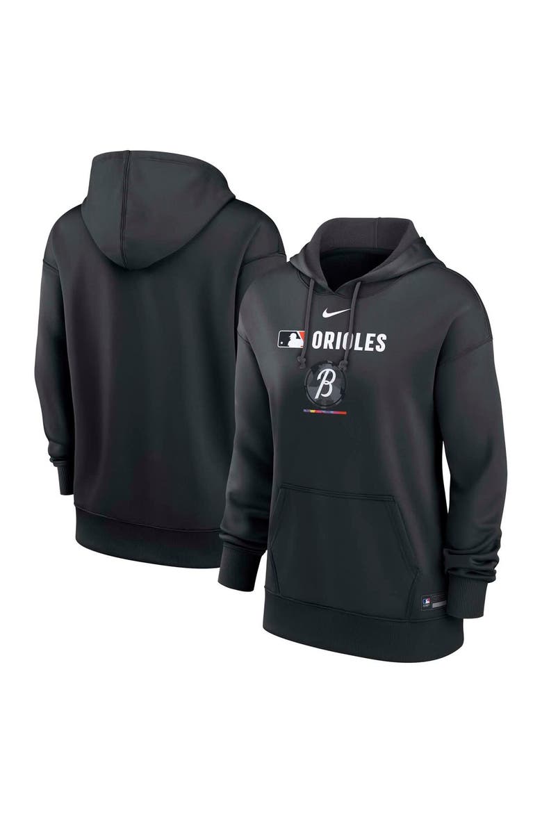 Women's Nike Black Baltimore Orioles Authentic Collection City Connect Performance Pullover Hoodie, Main, color, Black