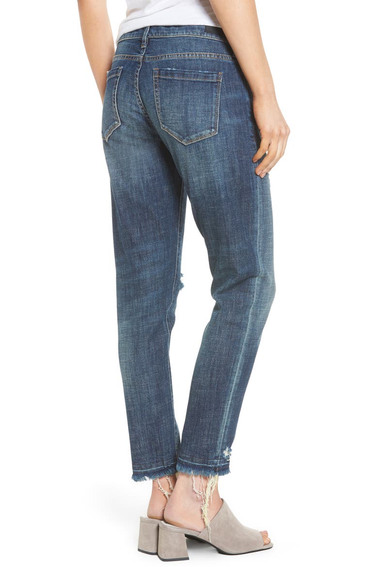 Ripped Girlfriend Jeans, Alternate, color, LET IT ROLL