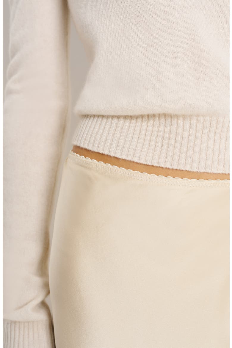 Layla Silk Midi Skirt, Alternate, color, ALMOND