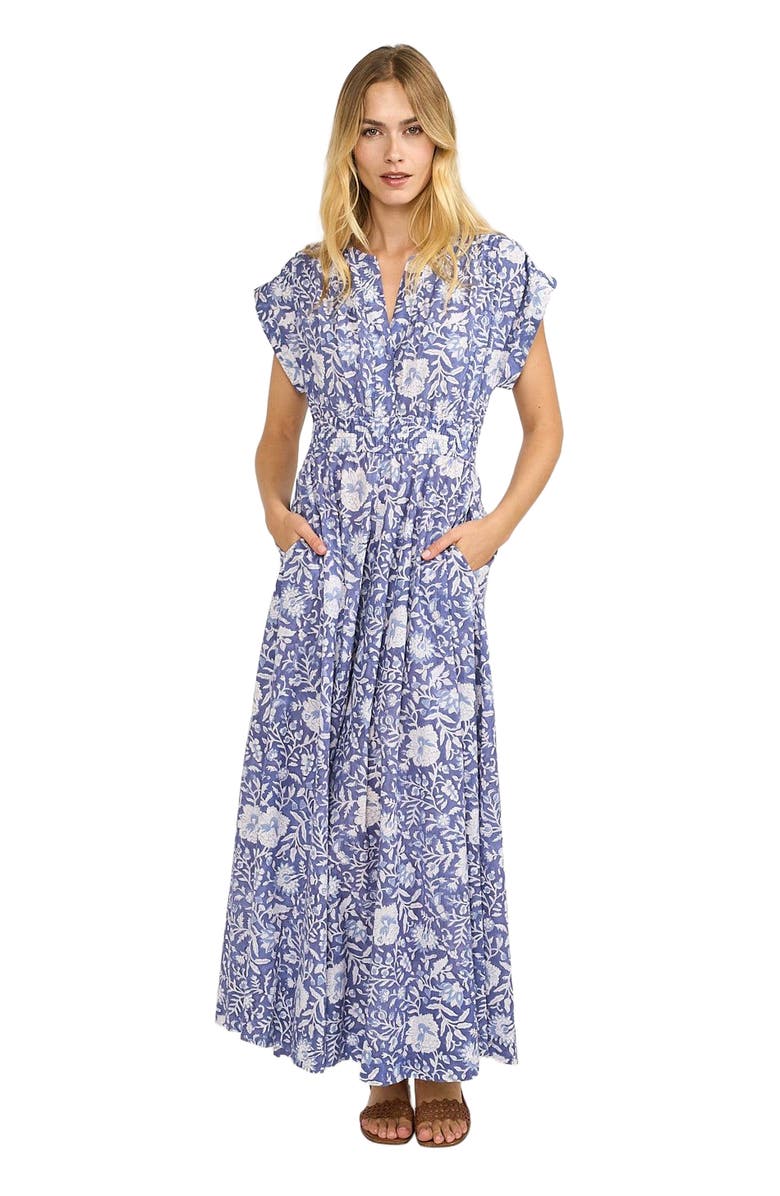 Marea Clara Dress, Main, color, Indigo Blossom