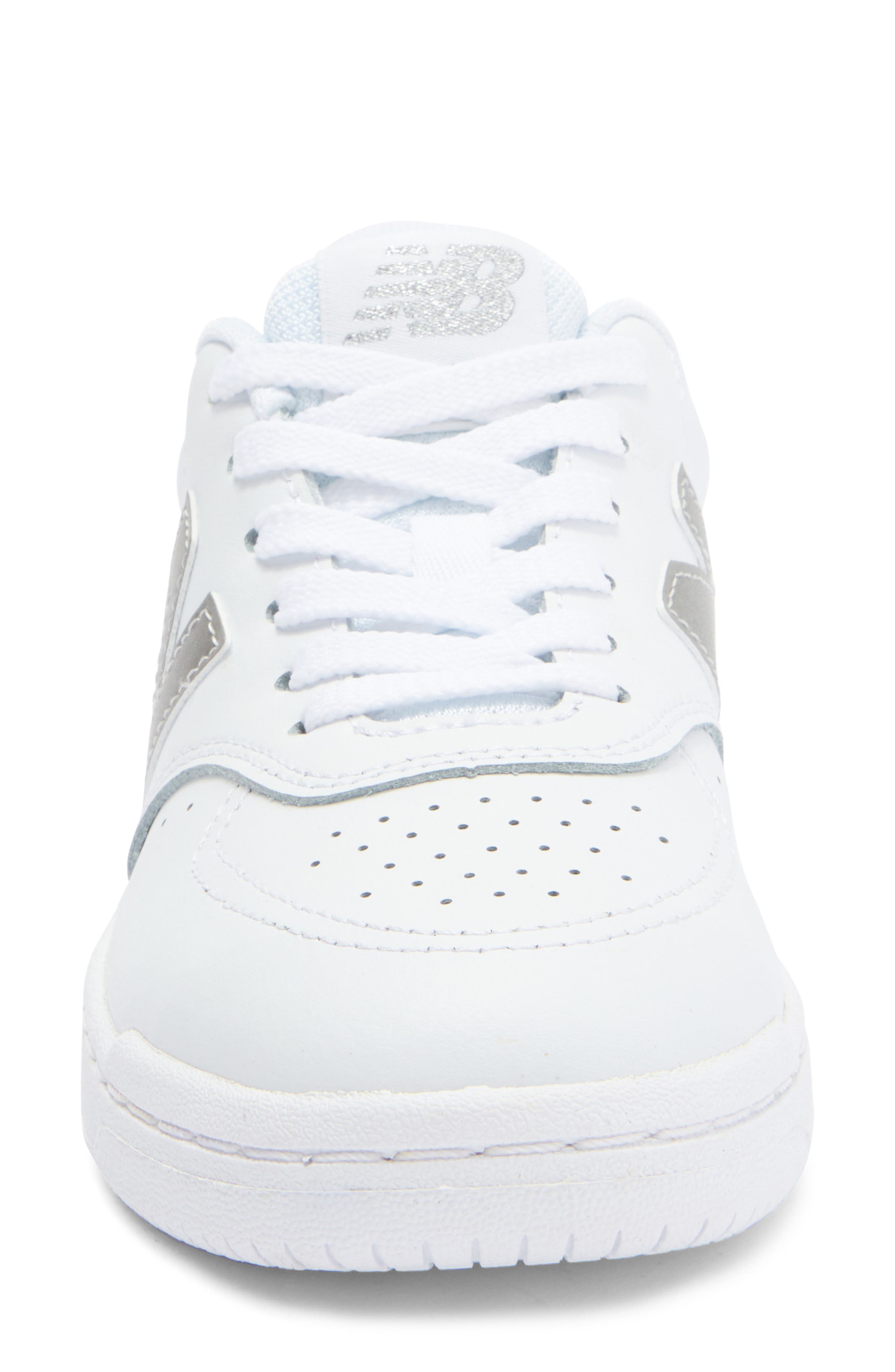New Balance 80 Basketball Sneaker, Alternate, color, White/ Metallic Silver