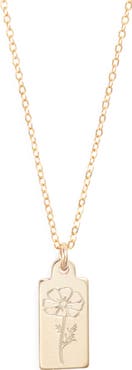 Set & Stones Tawney Birth Flower Pendant Necklace