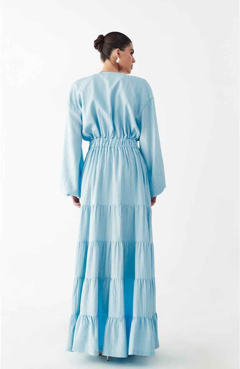 WILLA Golden Maxi Dress, Alternate, color, Sky Blue