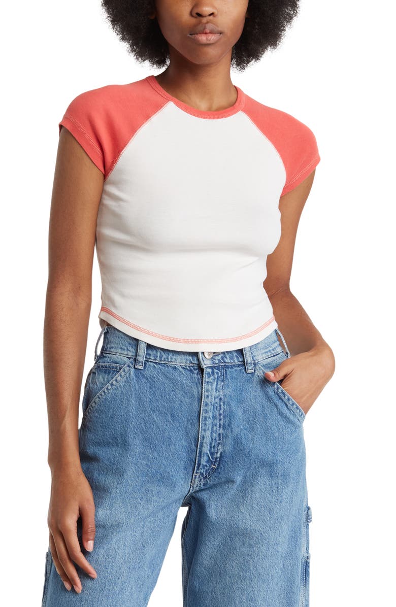 BDG Urban Outfitters Contrast Raglan Sleeve T-Shirt, Main, color,