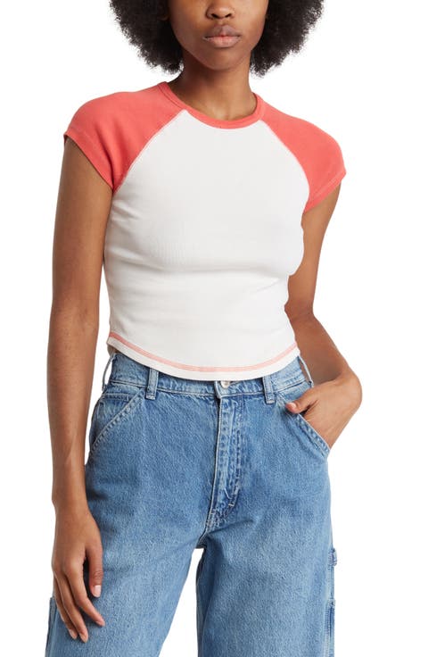 Contrast Raglan Sleeve T-Shirt