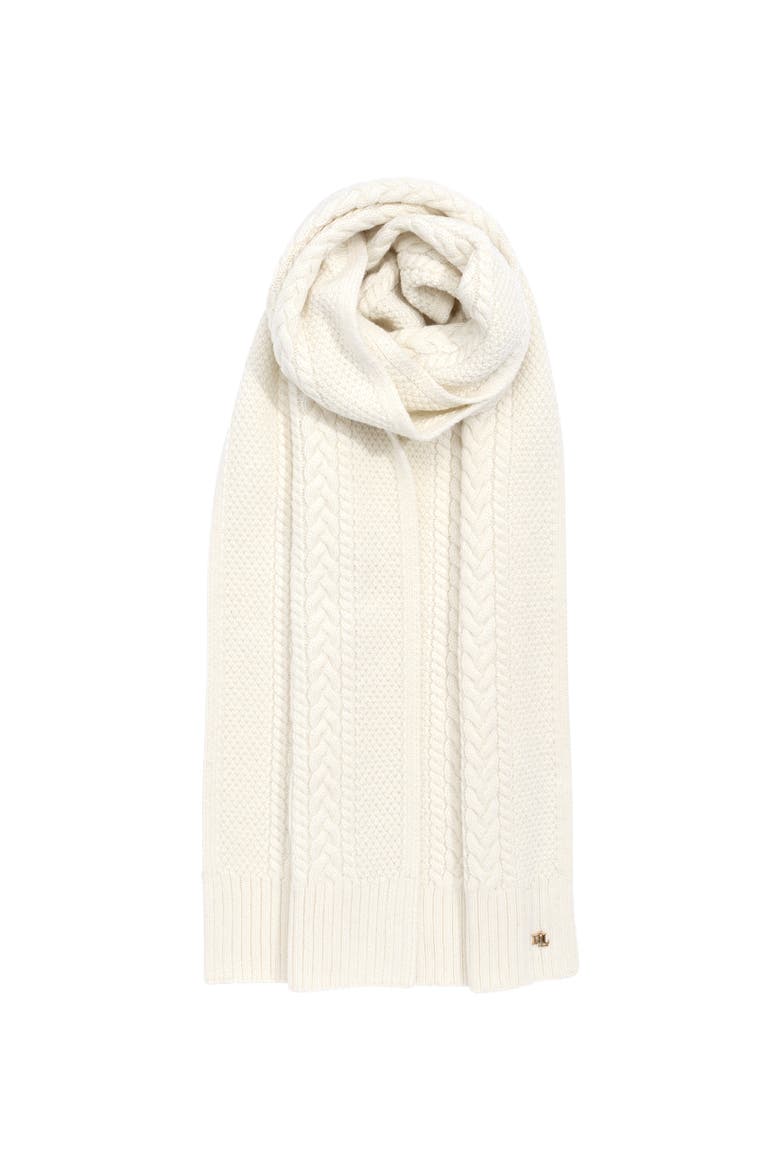 stirrup cable scarf, Main, color, cream