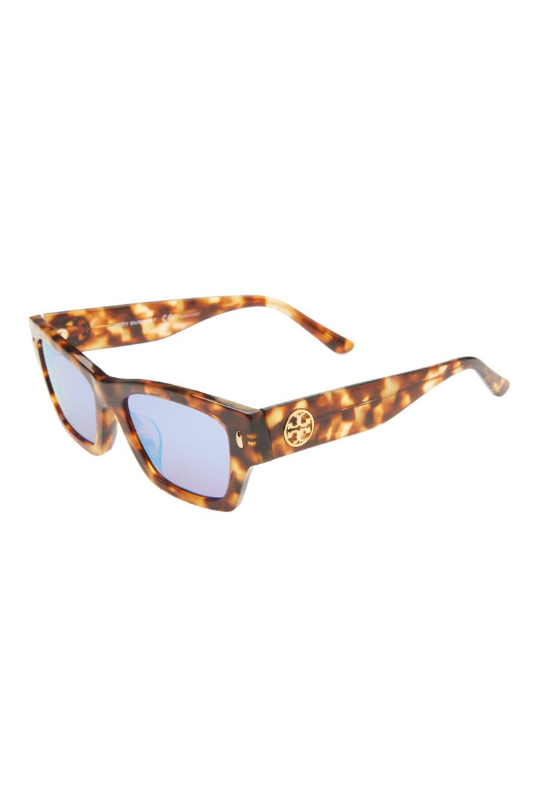 52mm Rectangular Sunglasses, Alternate, color, RED