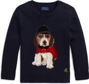 Polo Ralph Lauren Kids' Beagle Intarsia Cotton Sweater