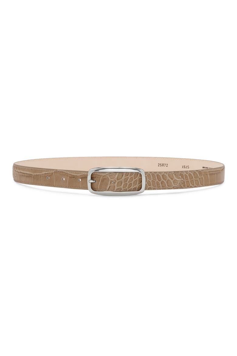 No. 19 Leather Belt, Main, color, ETOUPE CROC/ SILVER