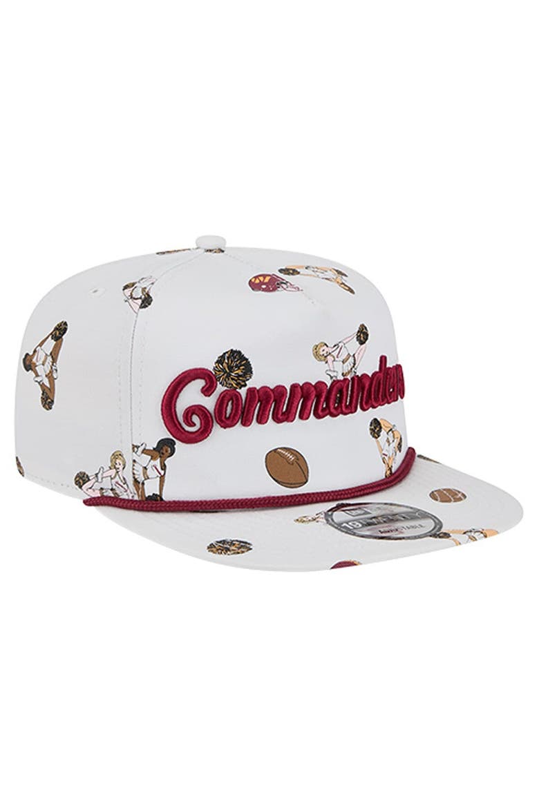 Men's New Era  White Washington Commanders Team Cheer 19TWENTY Snapback Hat, Alternate, color, White