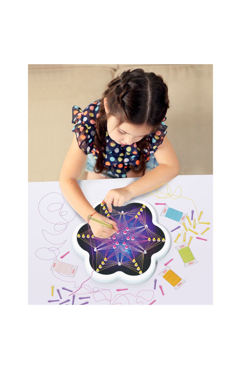 Quercetti Play Creativo String Art Mandala Craft Set, Alternate, color, Multicolored
