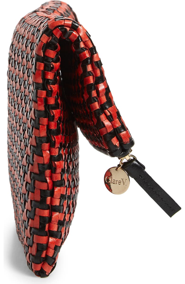 Clare V. Zip Leather Clutch, Alternate, color,