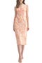 Floral Sweetheart Neck Midi Dress