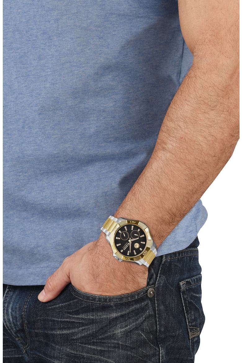 Dtla Multifunction Bracelet Watch, 46mm, Alternate, color, TWO TONE