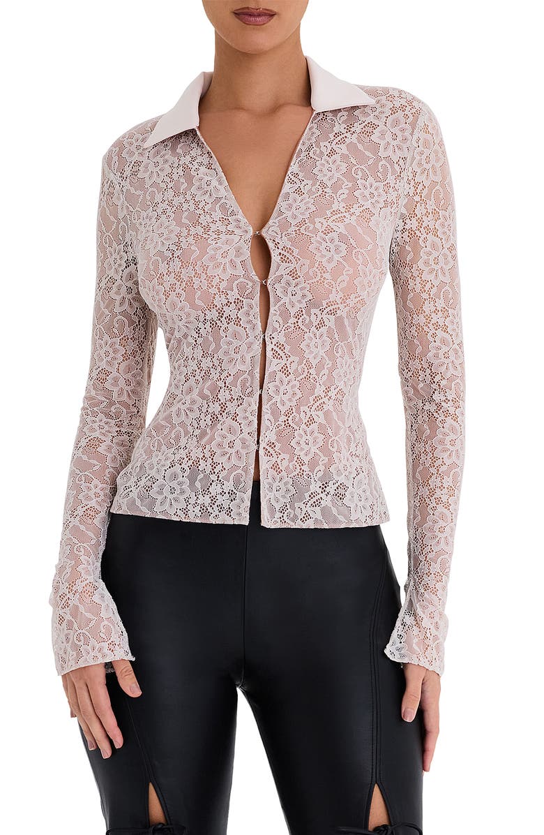 Mistress Rocks Stretch Lace Shirt, Main, color,