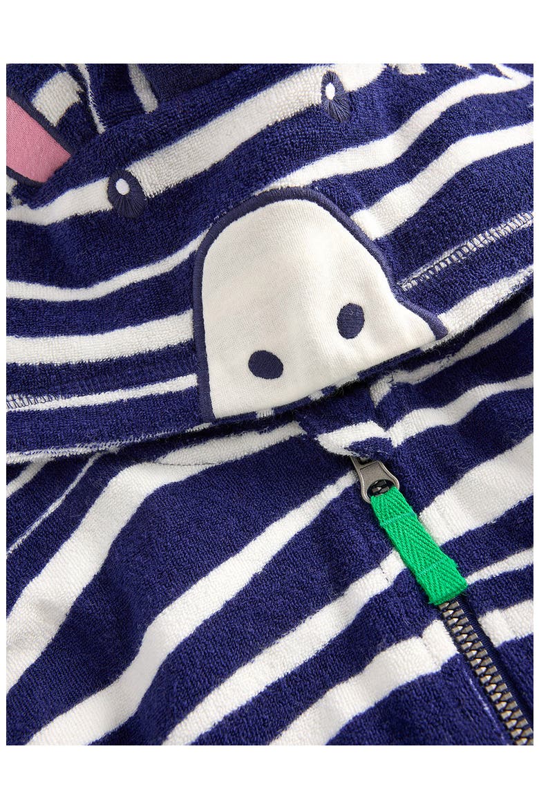 Kids' Fun Towelling Zip-Up Cover-Up, Alternate, color, ZEBRA