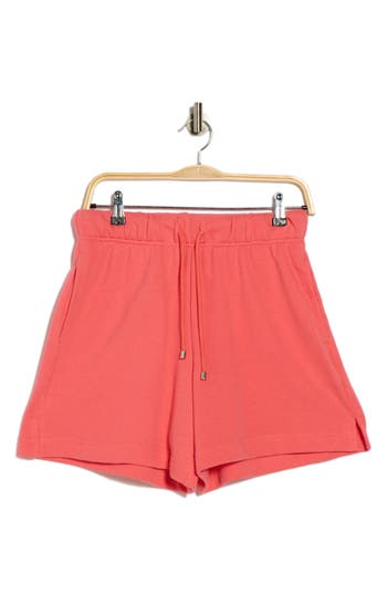 90 Degree By Reflex Loop Terry 6-inch Boyfriend Shorts In Pink