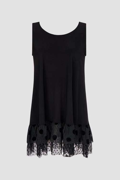 Alembika Sleeveless Tunic With Ruffles In Black