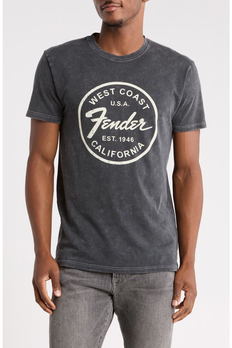 Fender Graphic T-Shirt, Main, color, BLACK