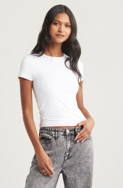 Open Edit Smooth Edit Lite Cap Sleeve T-shirt In White