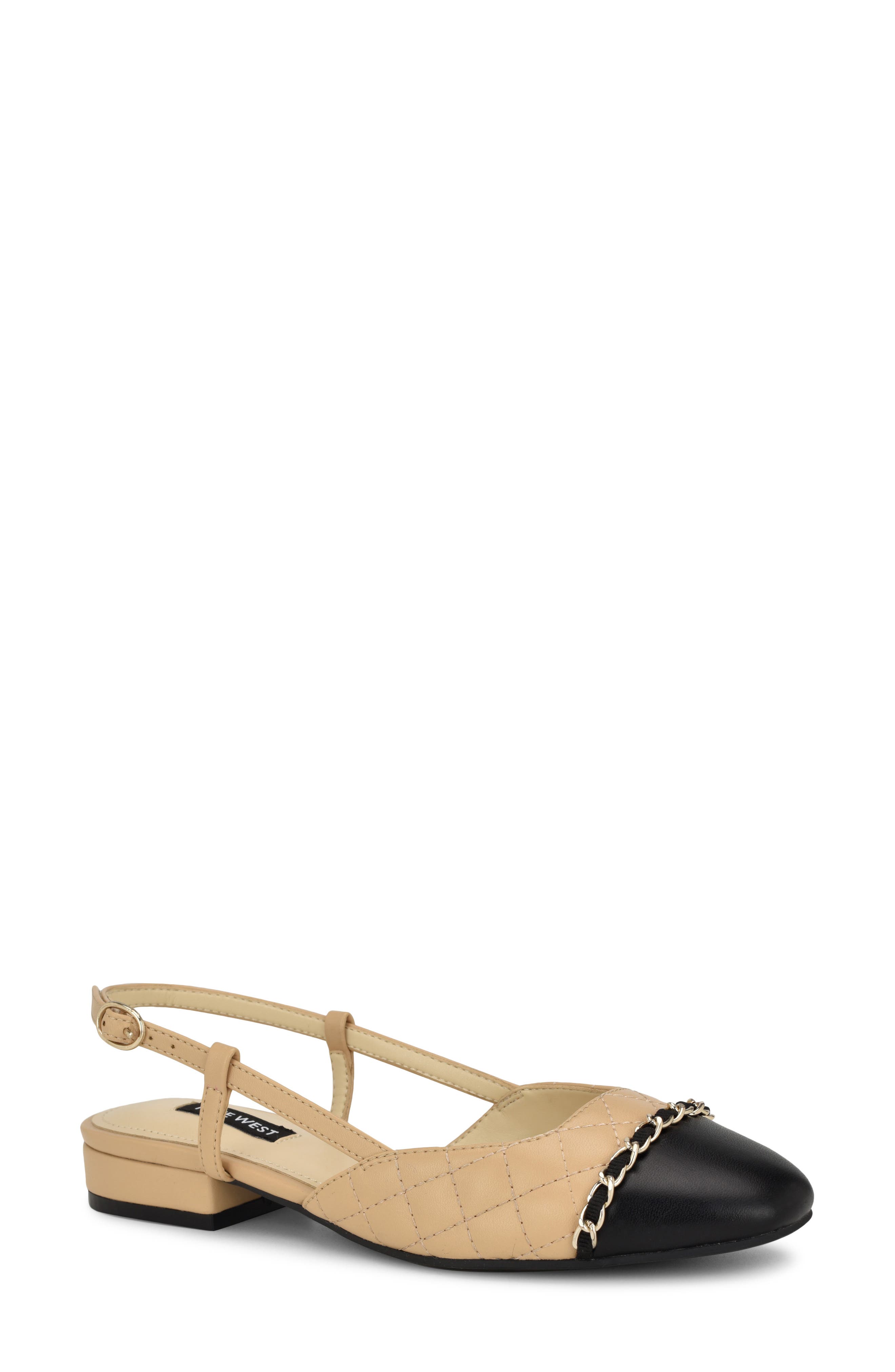 Nine West Charme Slingback Cap Toe Pump, Main, color, 