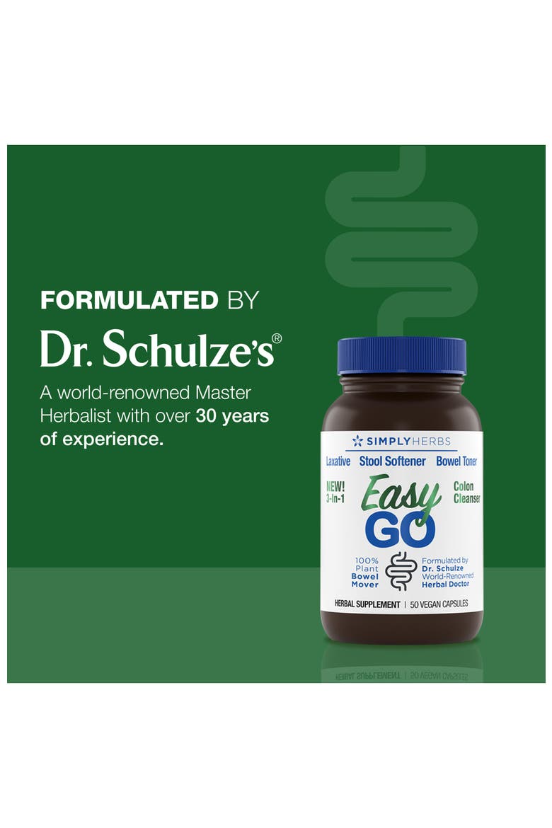 Simply Herbs Easy Go Bowel Mover for Colon Health Support and Regular Bowel Movements, Plant-Based Ingredients, Alternate, color, Brown