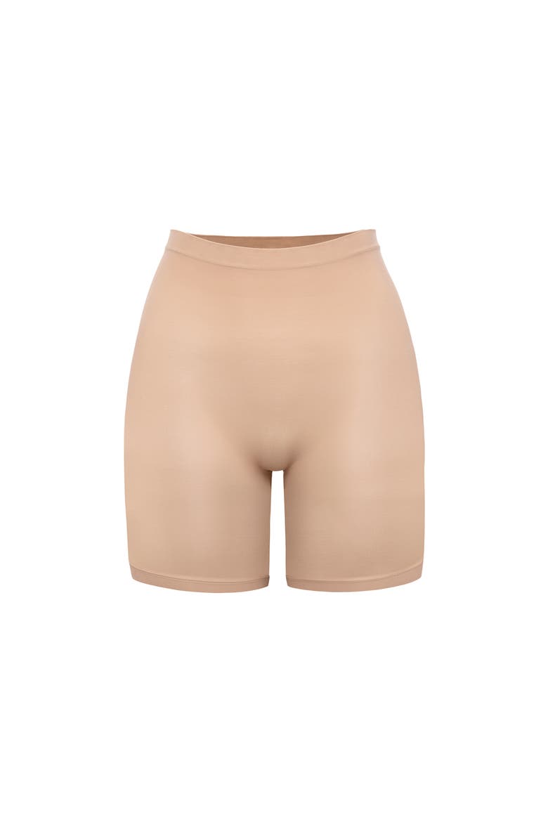 Seamless Sculpt Mid Shorts, Alternate, color, Nude