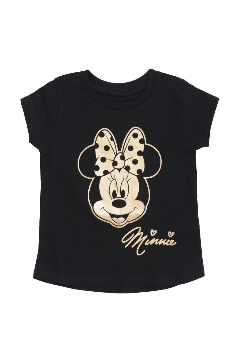 Minnie Mouse 2-Piece T-Shirt and Tutu Skirt Set, Alternate, color, Minnie Black Gold