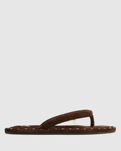Naked Wolfe Grenada Brown Suede/Gold Studs, Alternate, color, Brown