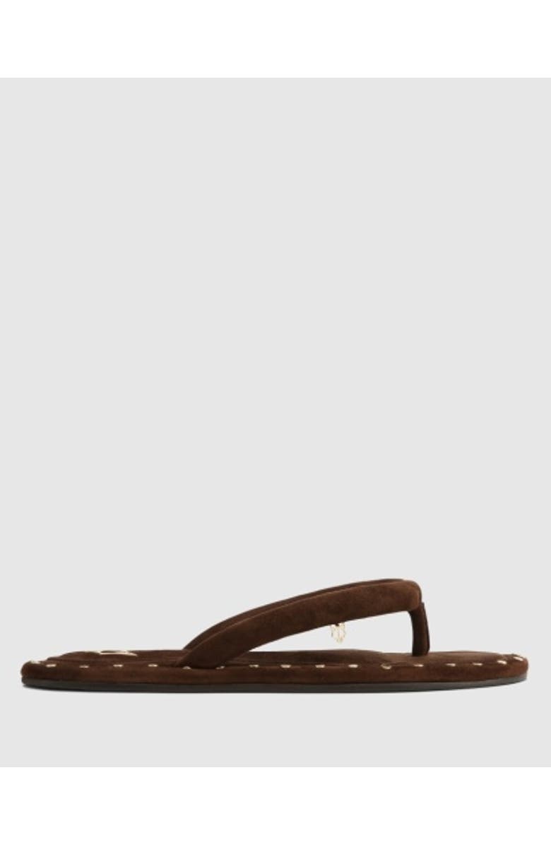 Naked Wolfe Grenada Brown Suede/Gold Studs, Alternate, color, Brown